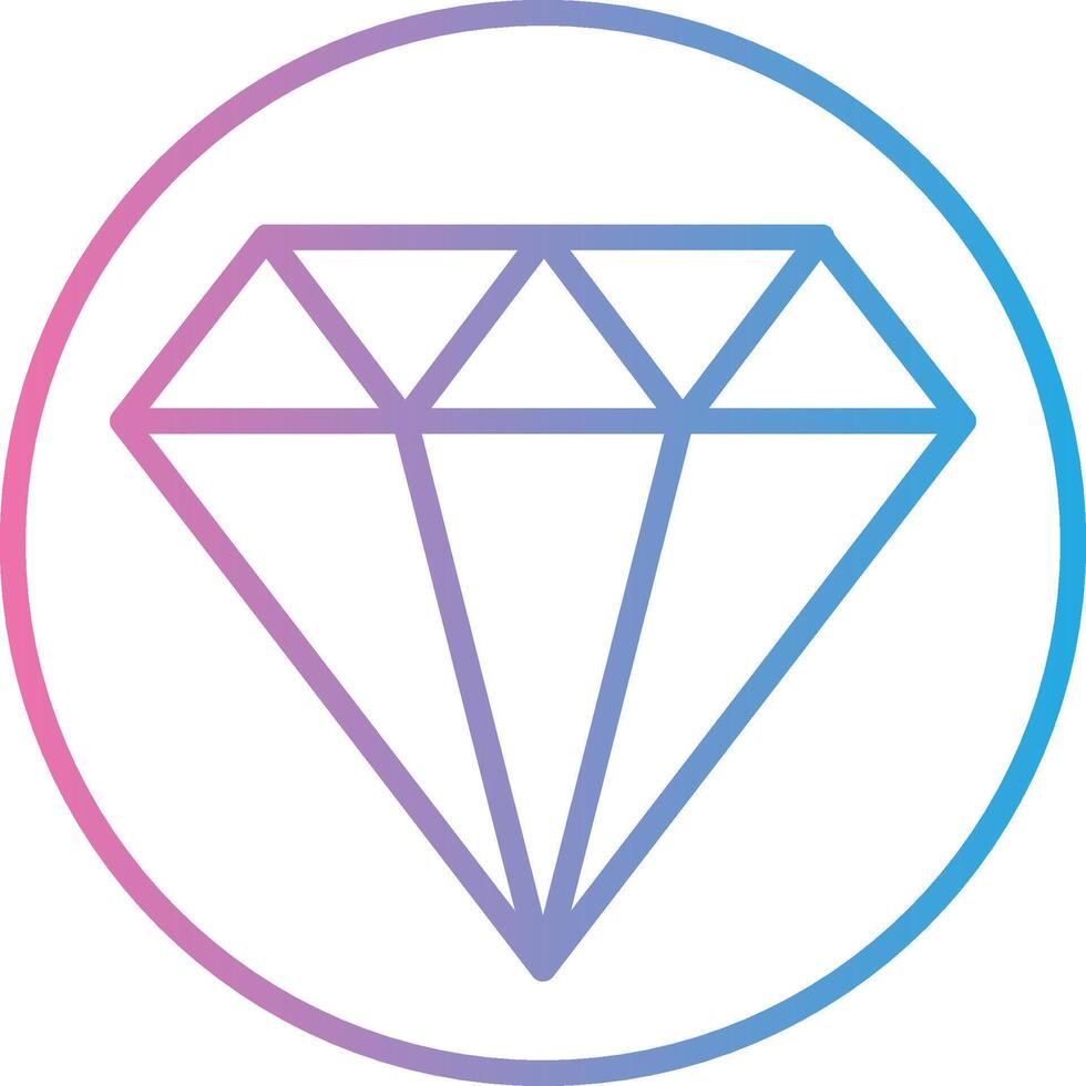 Diamond Line Gradient Icon Design vector