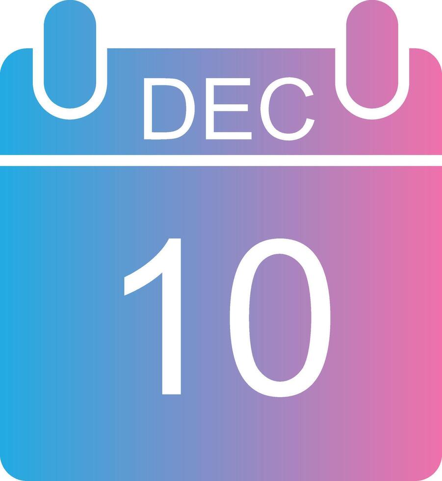 December Glyph Gradient Icon Design vector