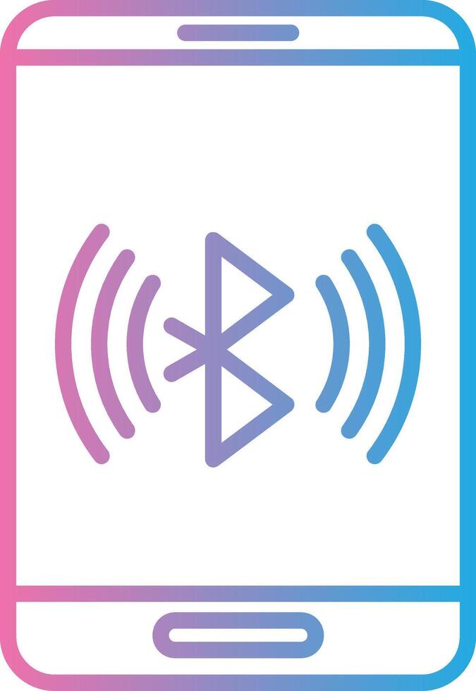 Bluetooth Line Gradient Icon Design vector