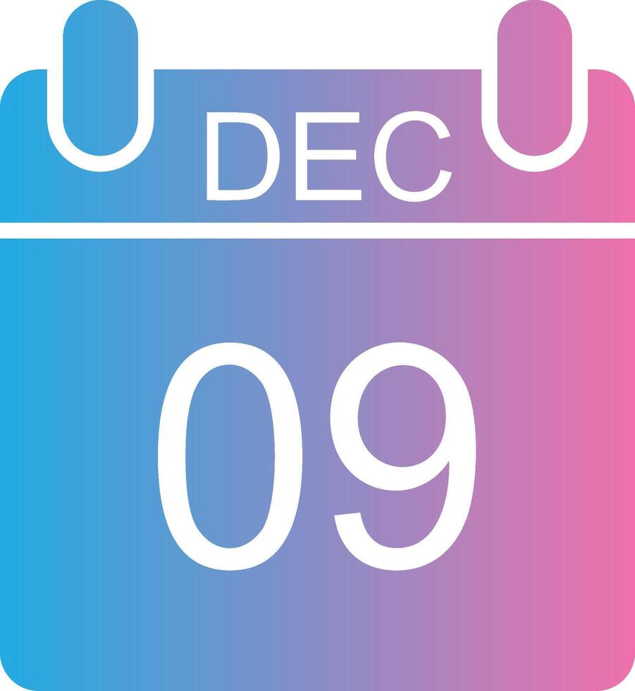 December Glyph Gradient Icon Design vector