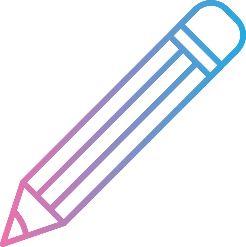 Pencil Line Gradient Icon Design vector