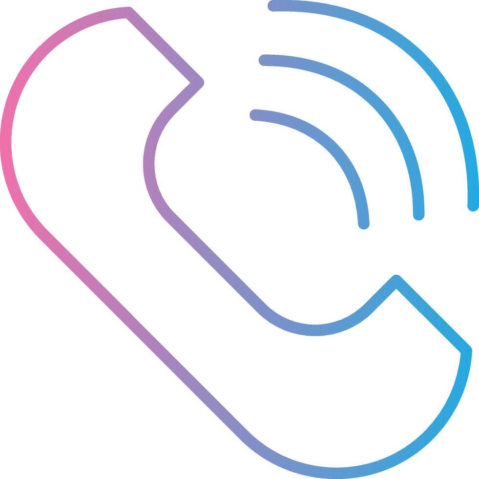 Phone Line Gradient Icon Design vector