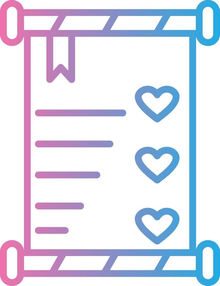 Wedding Invitation Line Gradient Icon Design vector