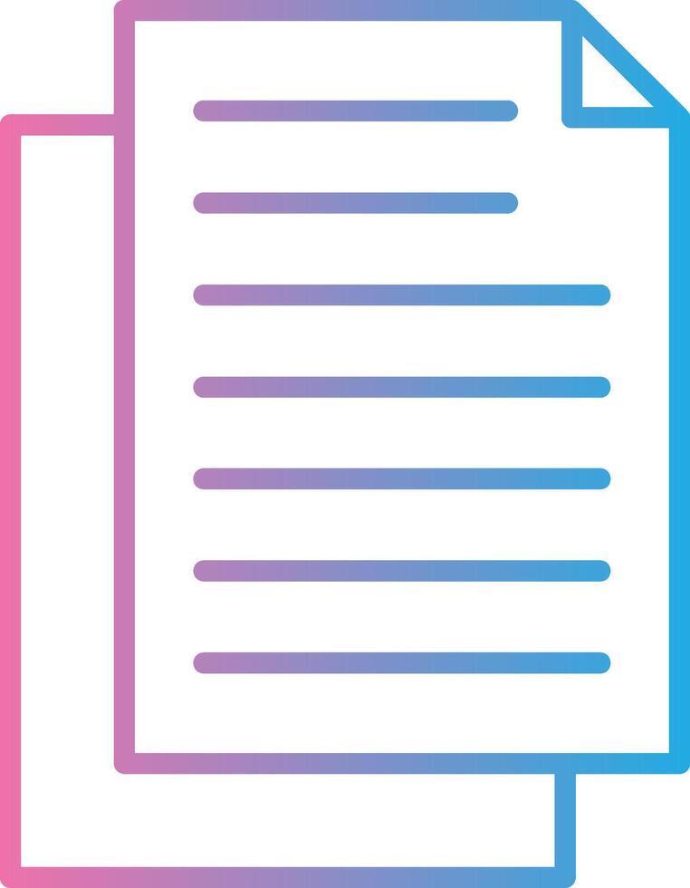 Document Line Gradient Icon Design vector