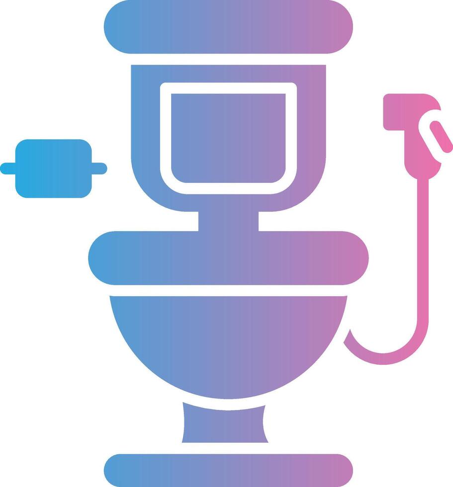 Toilet Glyph Gradient Icon Design vector