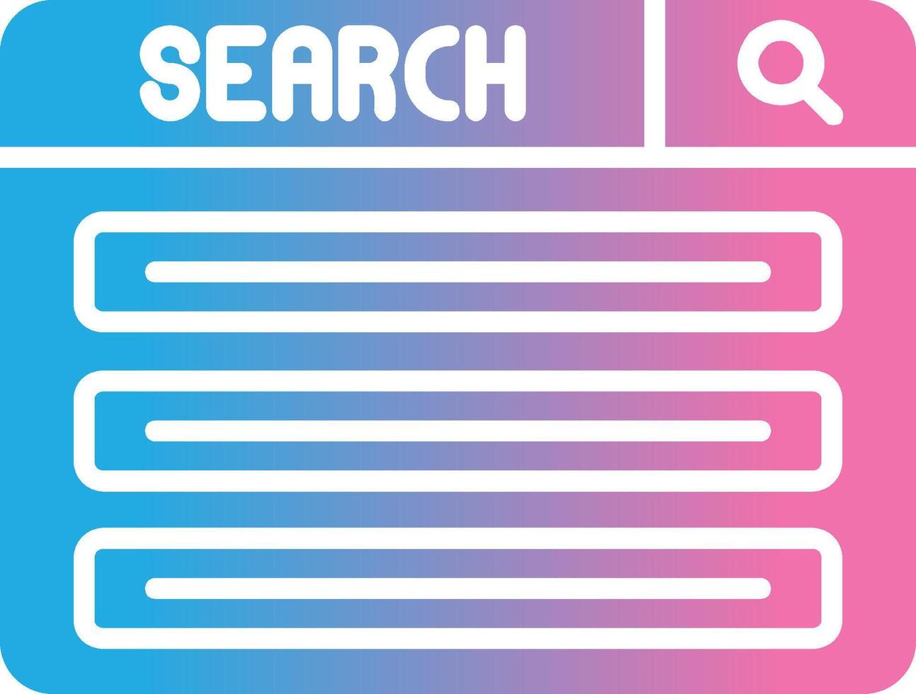 Browser Glyph Gradient Icon Design vector