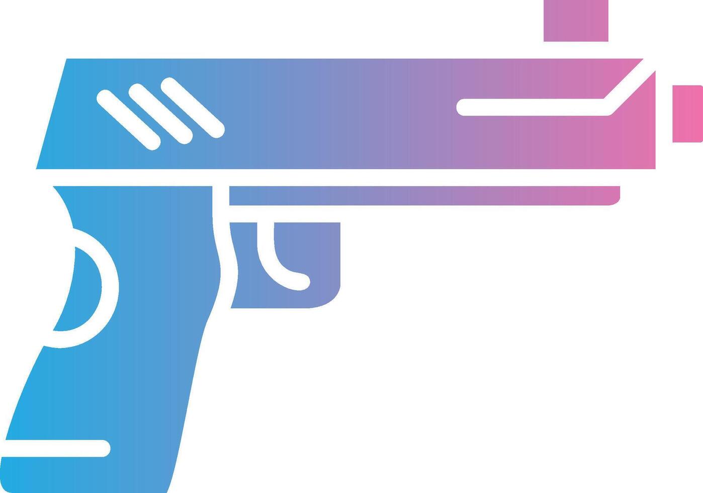 pistola glifo degradado icono diseño vector