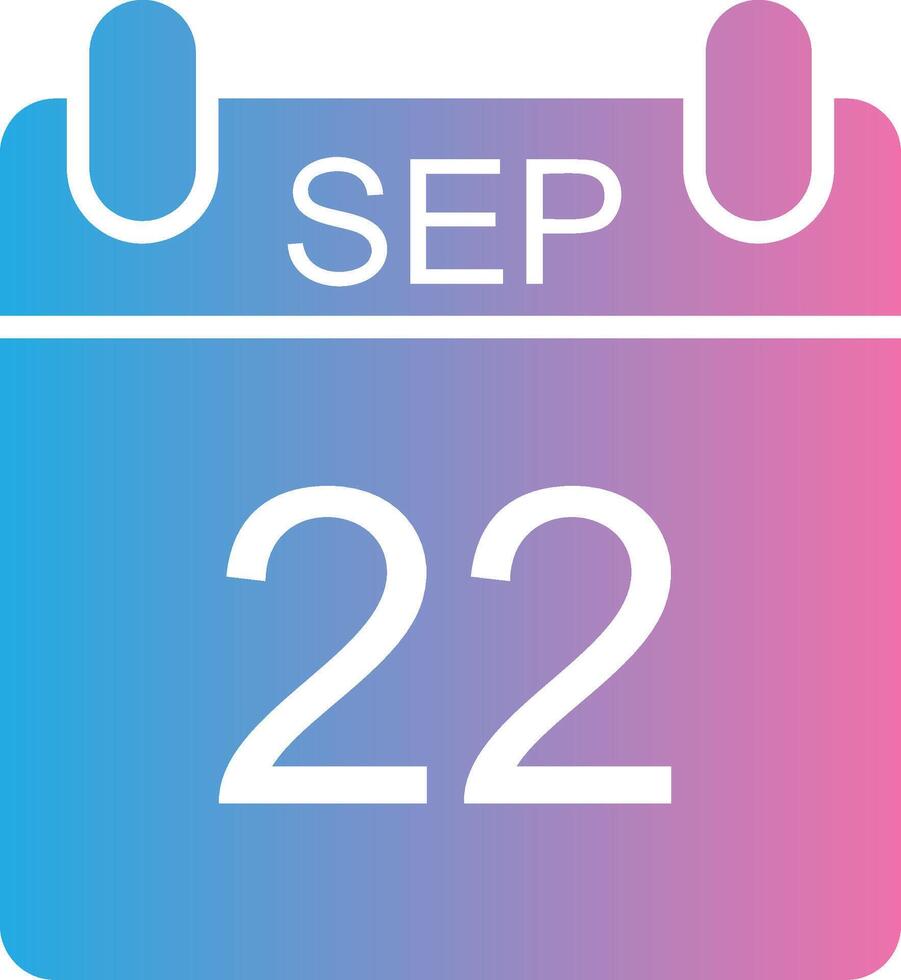 September Glyph Gradient Icon Design vector