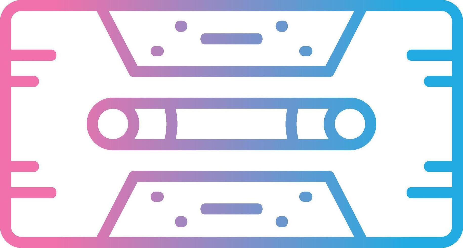 Cassette Tape Line Gradient Icon Design vector