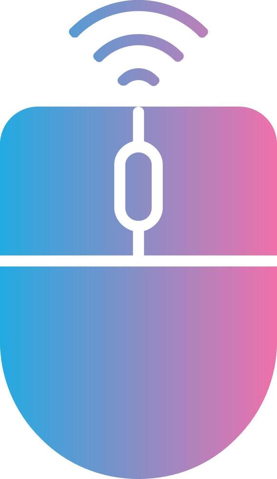 Wireless Mouse Glyph Gradient Icon Design vector