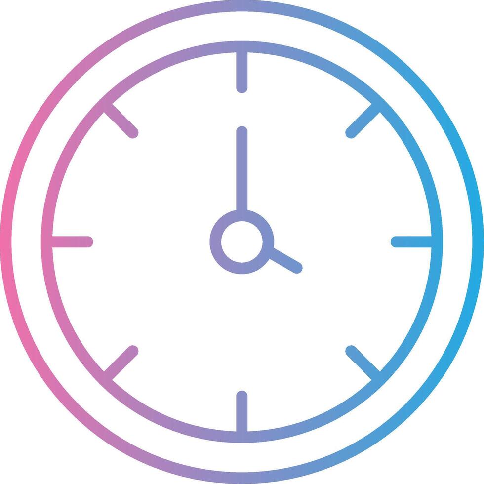 Clock Line Gradient Icon Design vector