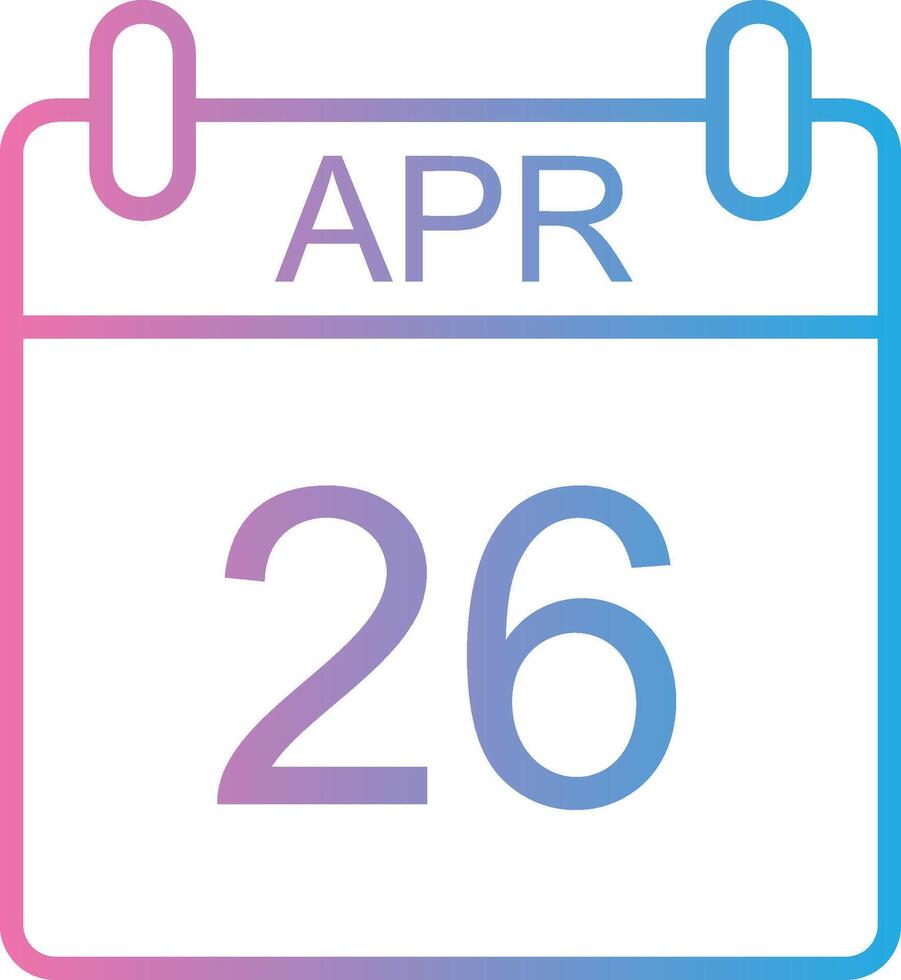 April Line Gradient Icon Design vector