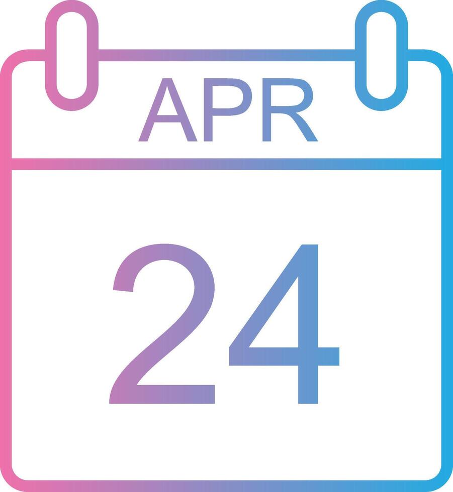 April Line Gradient Icon Design vector