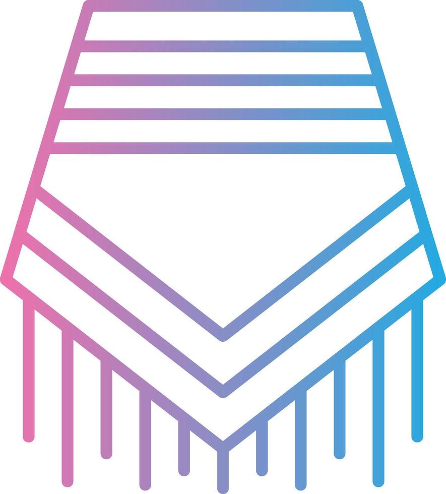 Poncho Line Gradient Icon Design vector