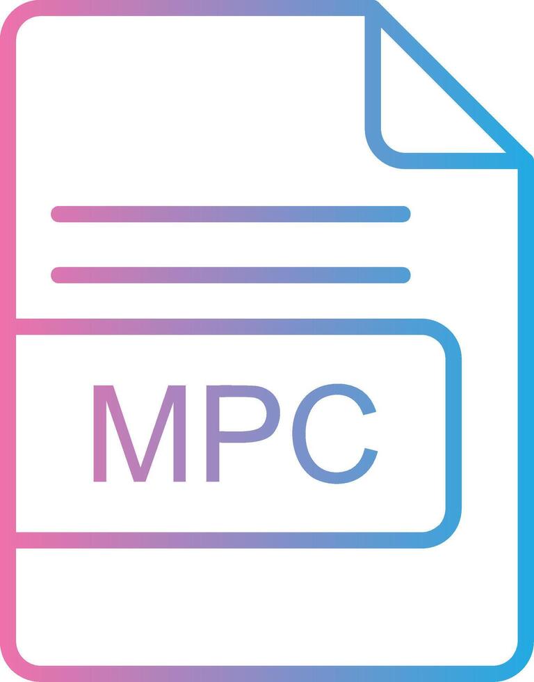 MPC File Format Line Gradient Icon Design vector