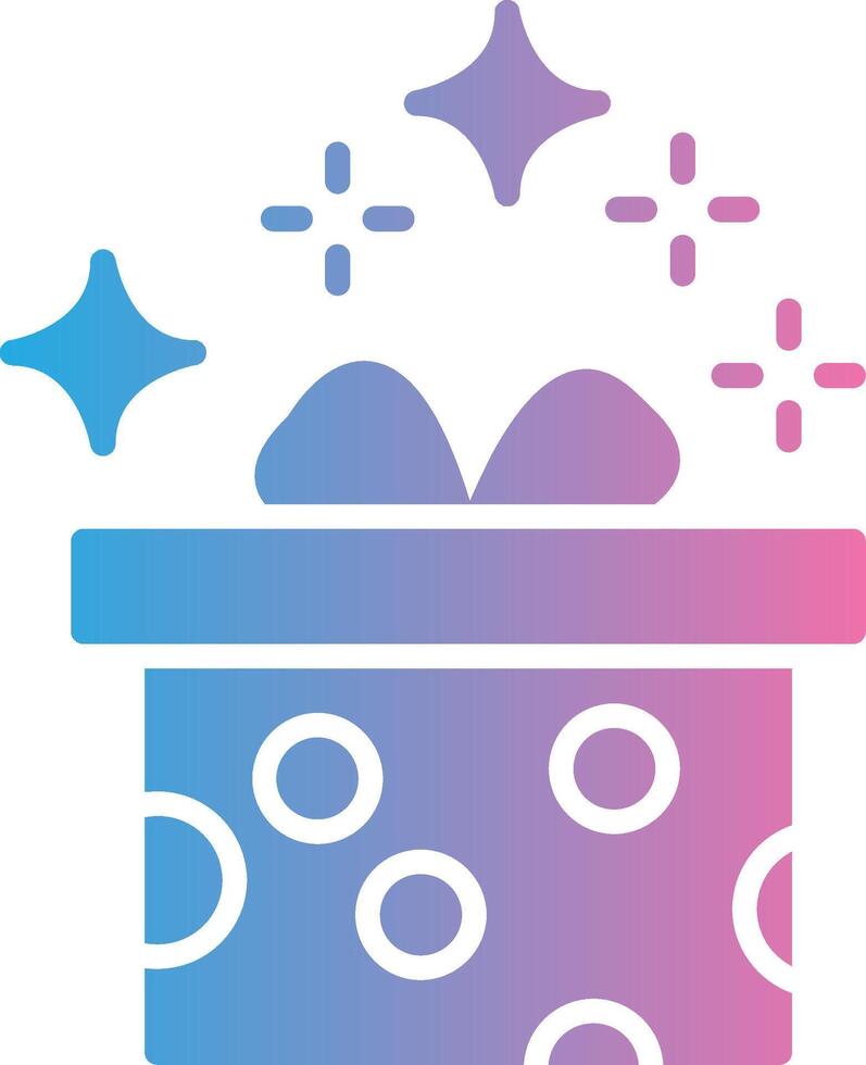 Gift Box Glyph Gradient Icon Design vector