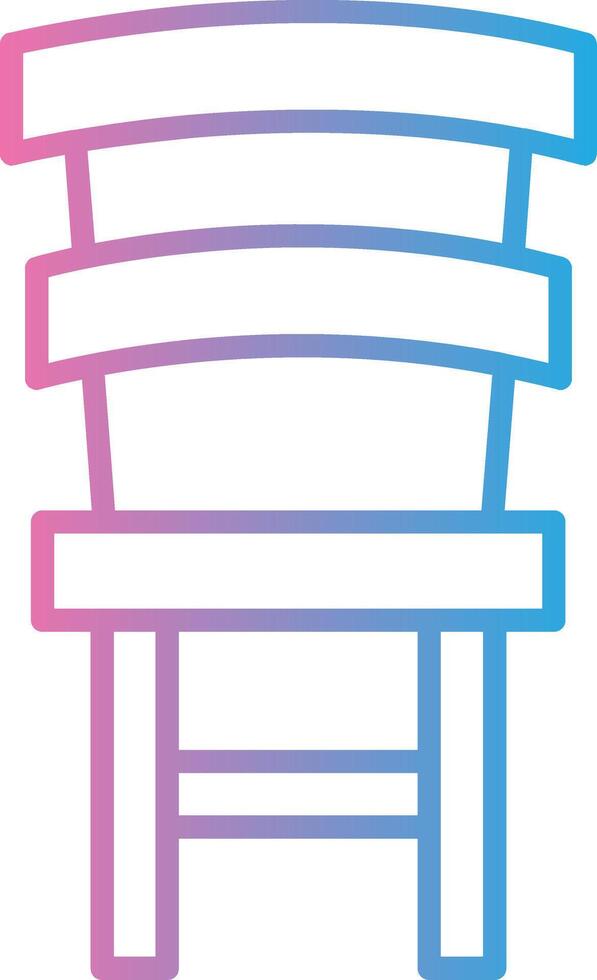 Dining Chair Line Gradient Icon Design vector