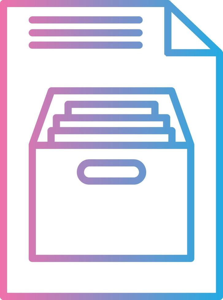 Box Closed Line Gradient Icon Design vector