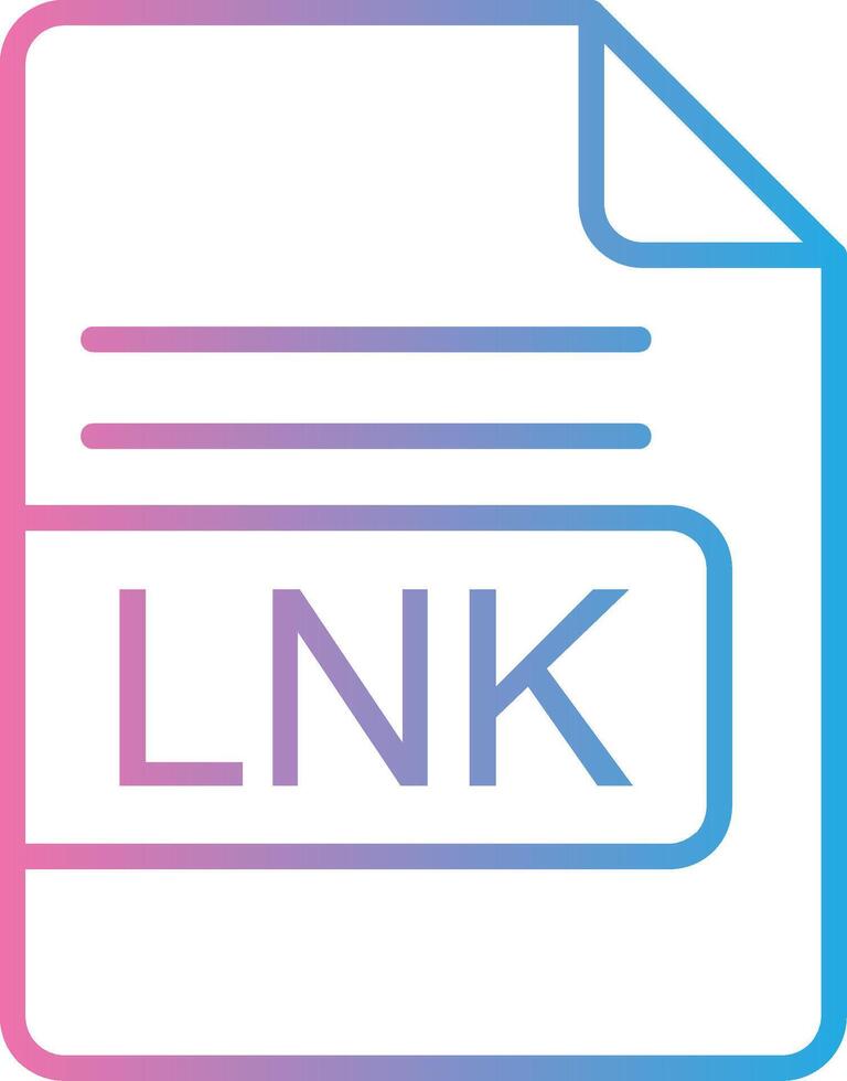 LNK File Format Line Gradient Icon Design vector