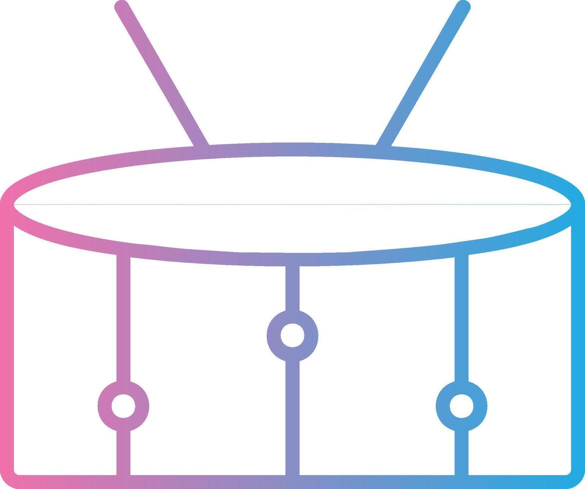Snare Line Gradient Icon Design vector