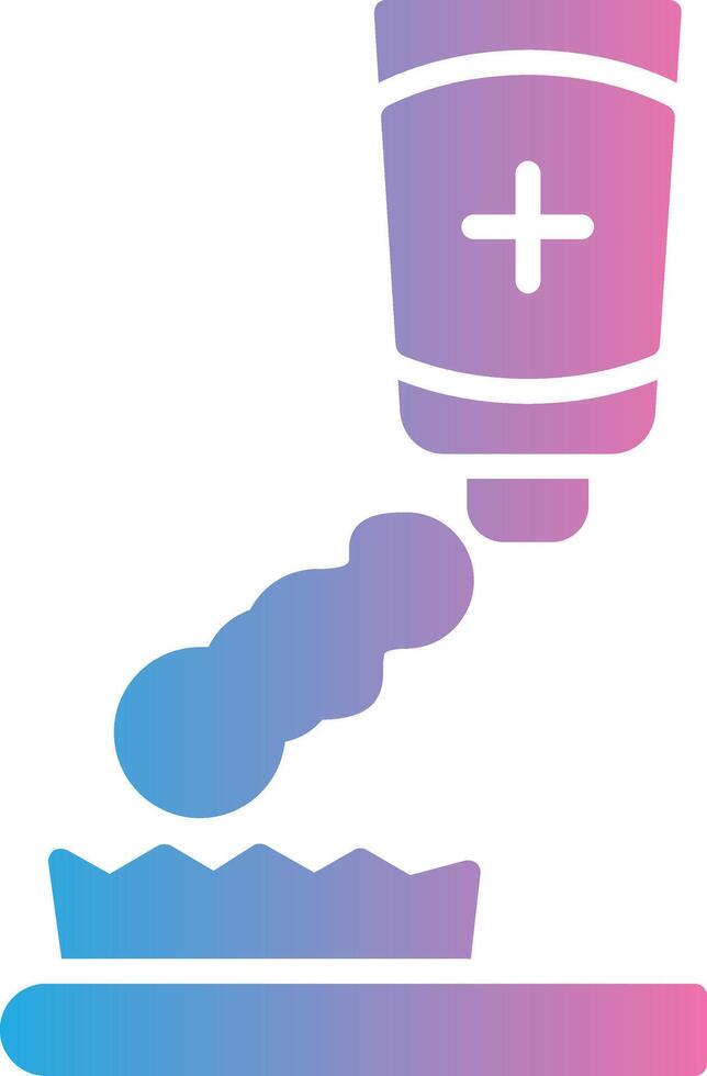 Tooth Paste Glyph Gradient Icon Design vector