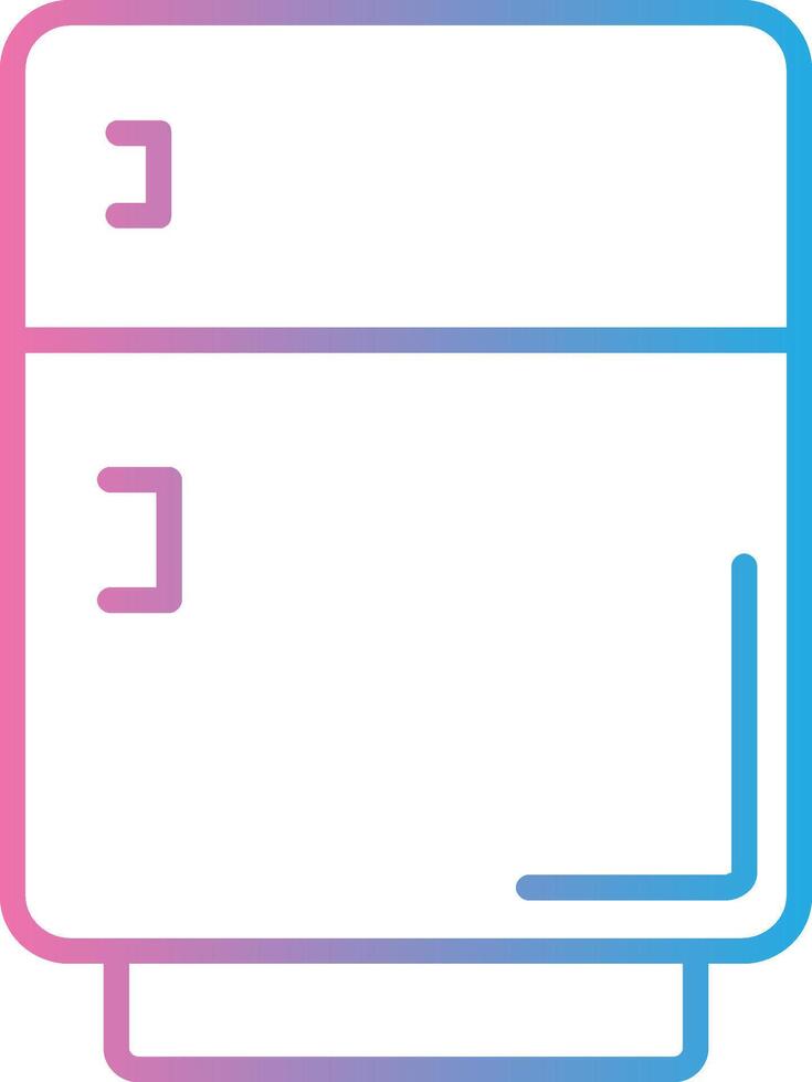 Fridge Line Gradient Icon Design vector