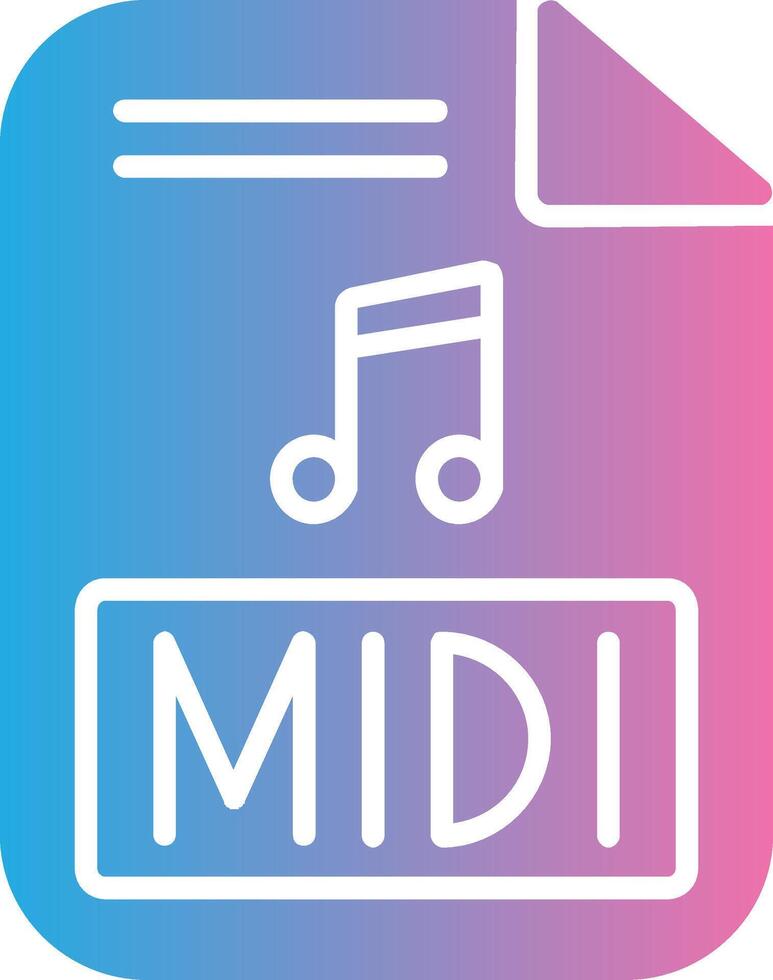 midi glifo degradado icono diseño vector