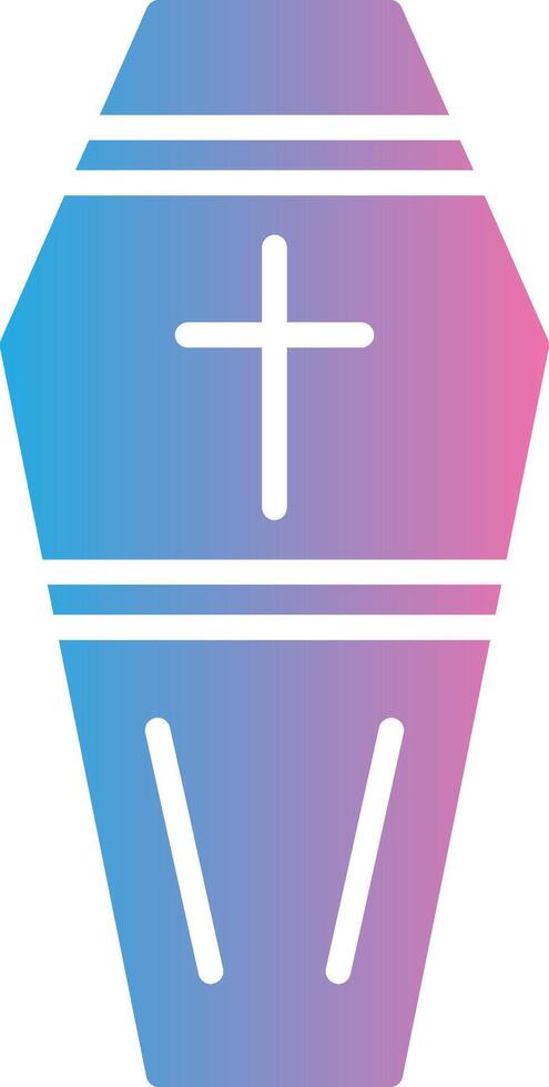 Coffin Glyph Gradient Icon Design vector