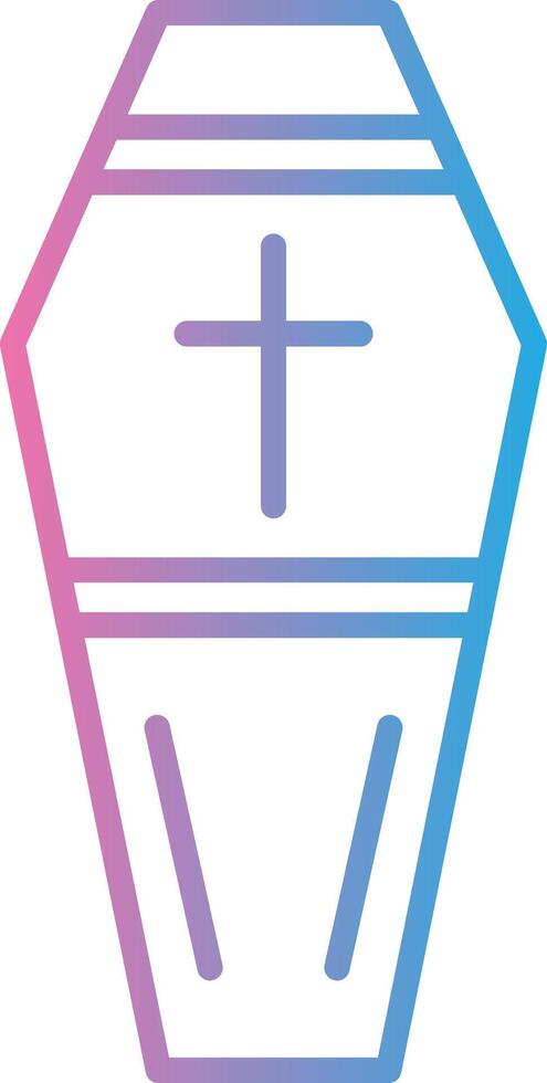 Coffin Line Gradient Icon Design vector