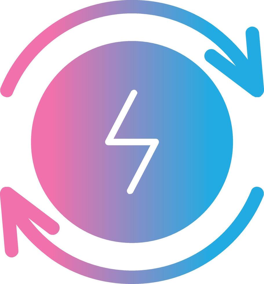 Electricity Glyph Gradient Icon Design vector