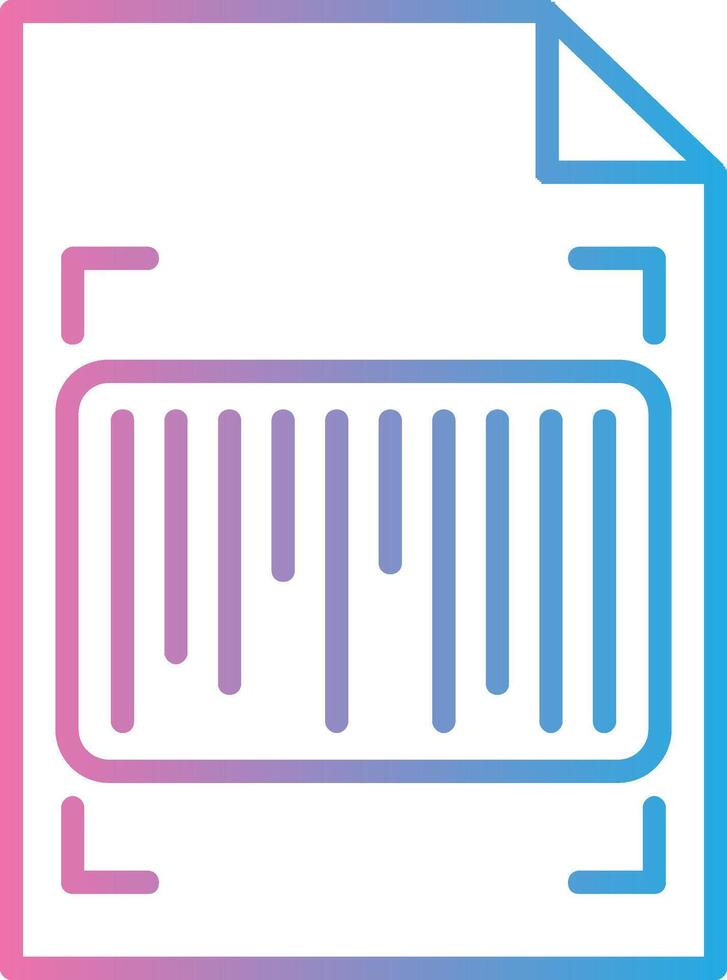 Barcode Line Gradient Icon Design vector