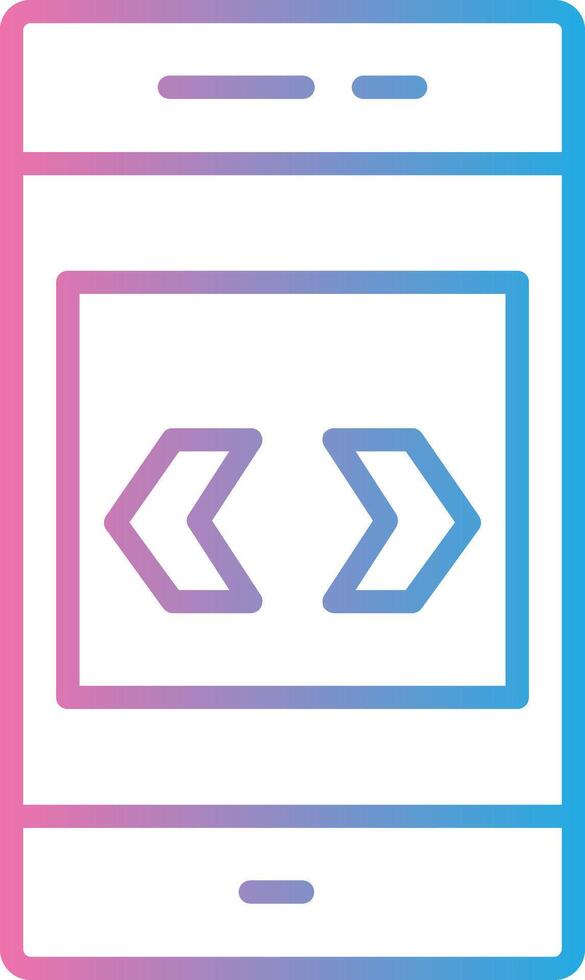 Arrow Line Gradient Icon Design vector