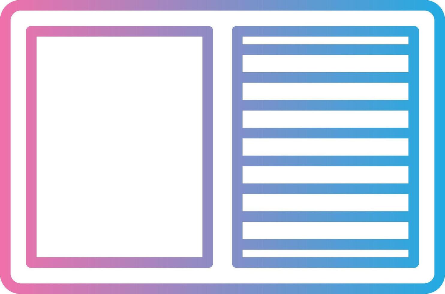 Contrast Line Gradient Icon Design vector
