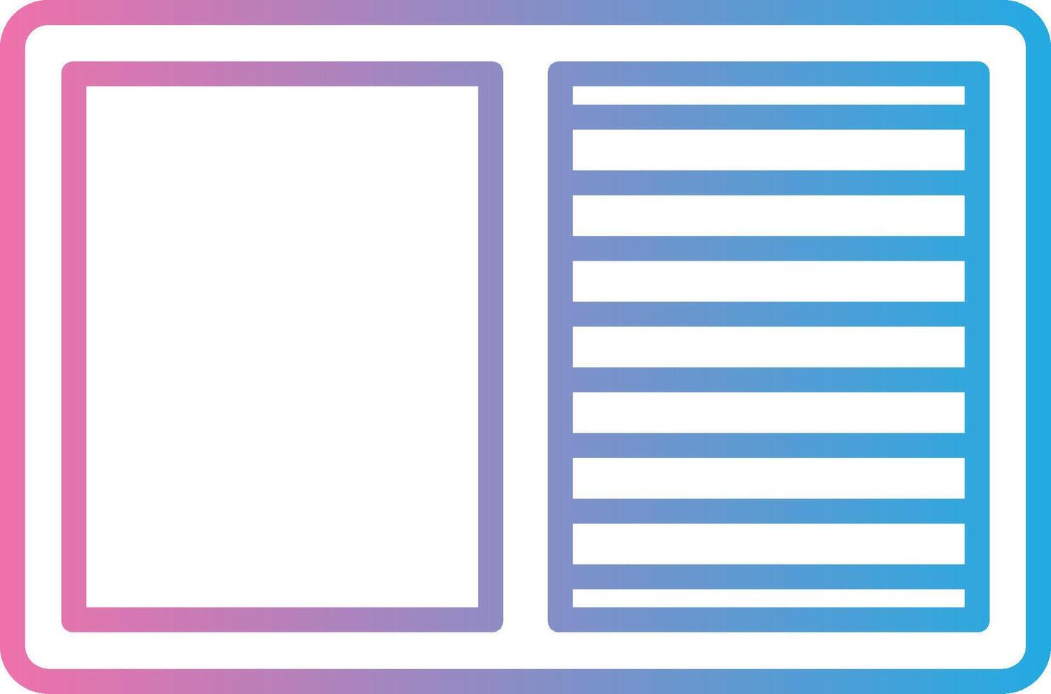 Contrast Line Gradient Icon Design vector