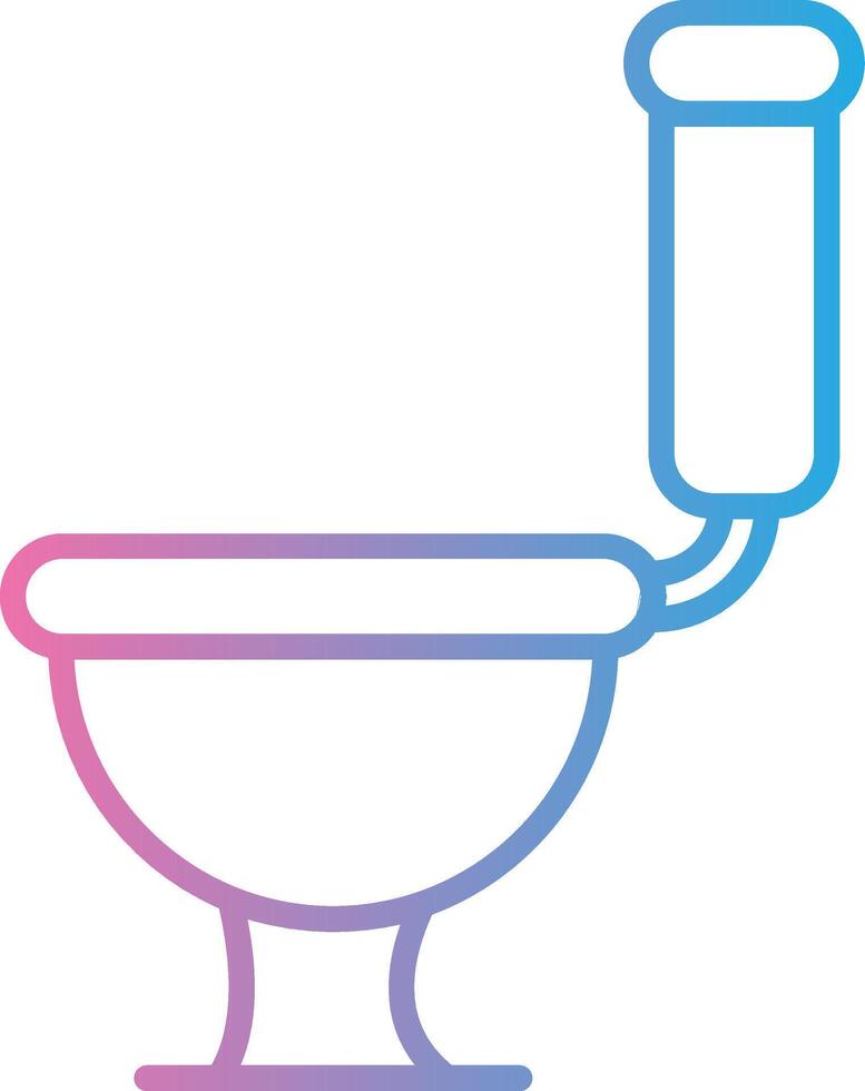 baño línea degradado icono diseño vector