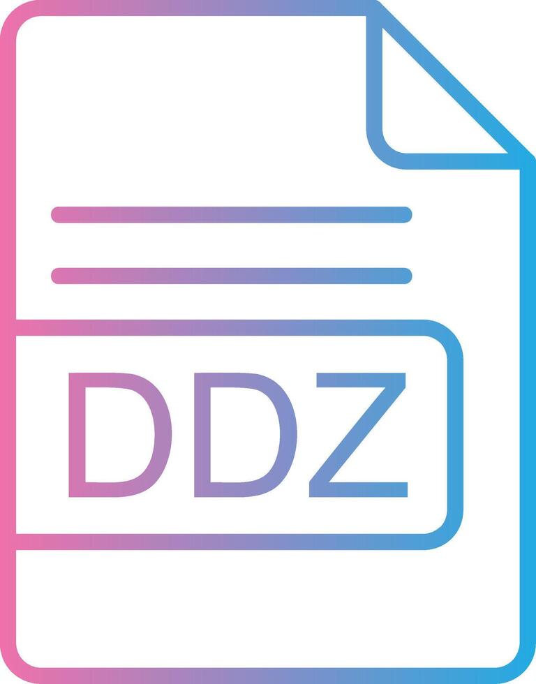 ddz archivo formato línea degradado icono diseño vector