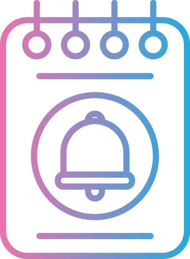 Notepad Line Gradient Icon Design vector