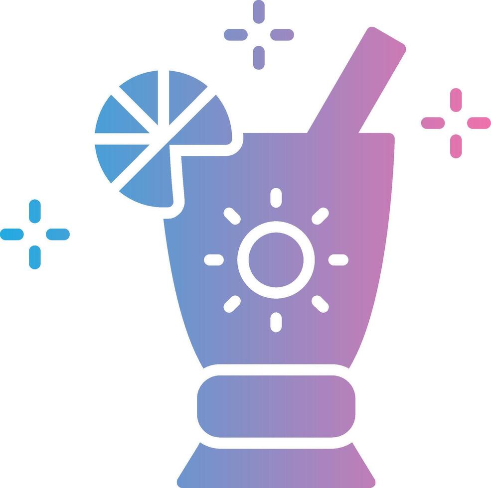 Cocktail Glyph Gradient Icon Design vector