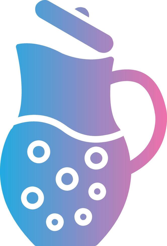 Jug Glyph Gradient Icon Design vector