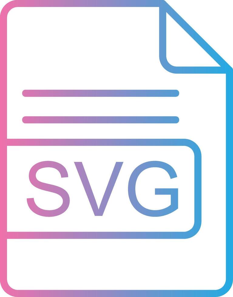 SVG File Format Line Gradient Icon Design vector