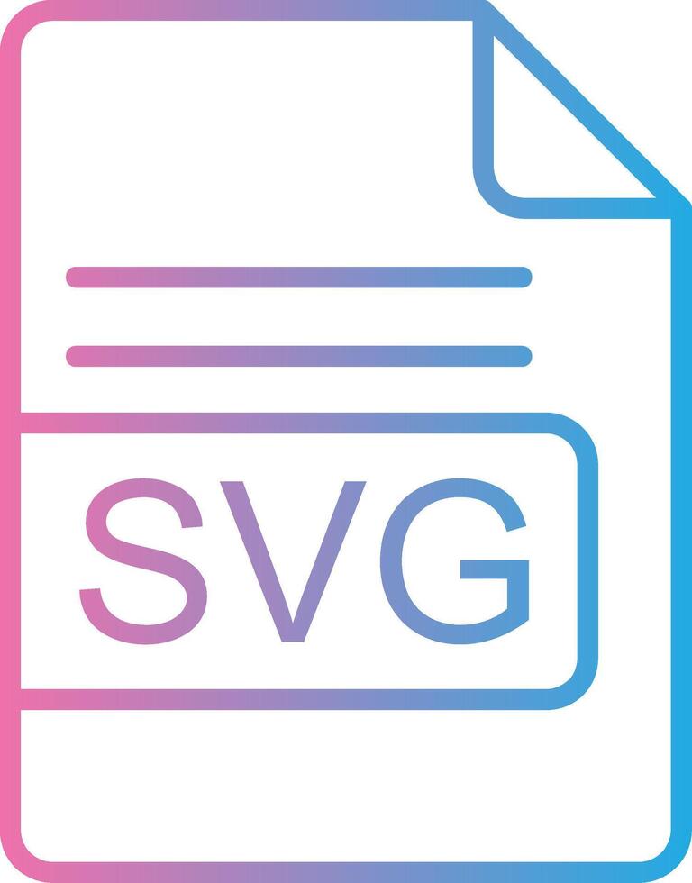 svg archivo formato línea degradado icono diseño vector