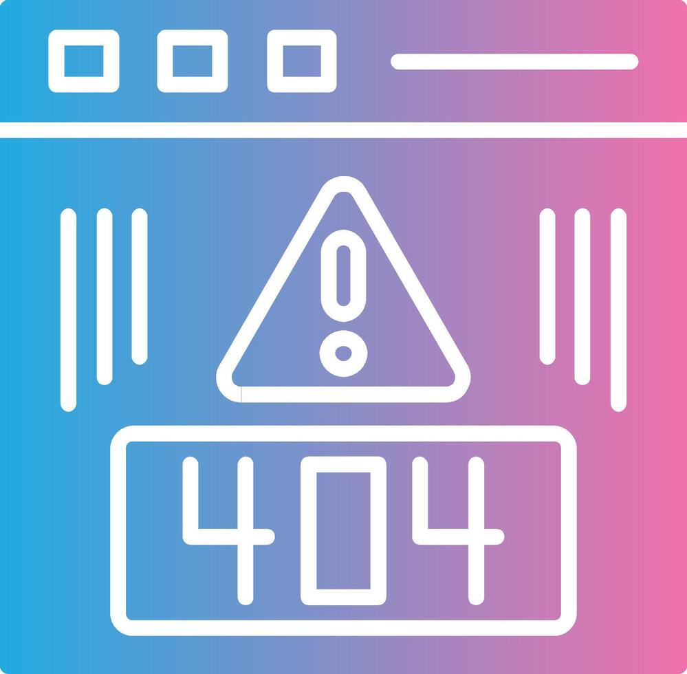 Error Glyph Gradient Icon Design vector