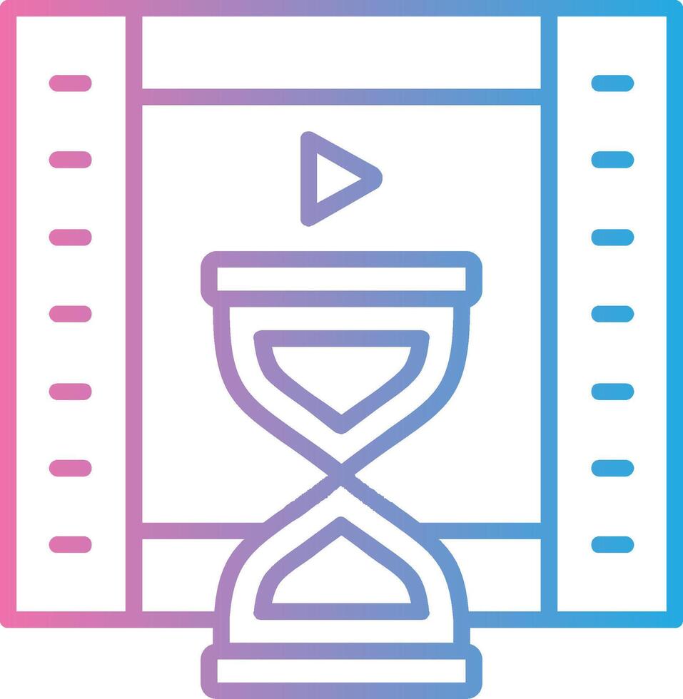 Duration Line Gradient Icon Design vector