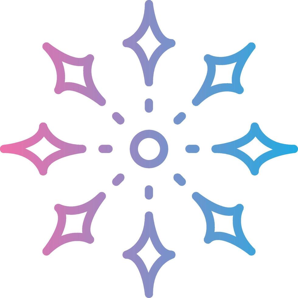 Firework Line Gradient Icon Design vector