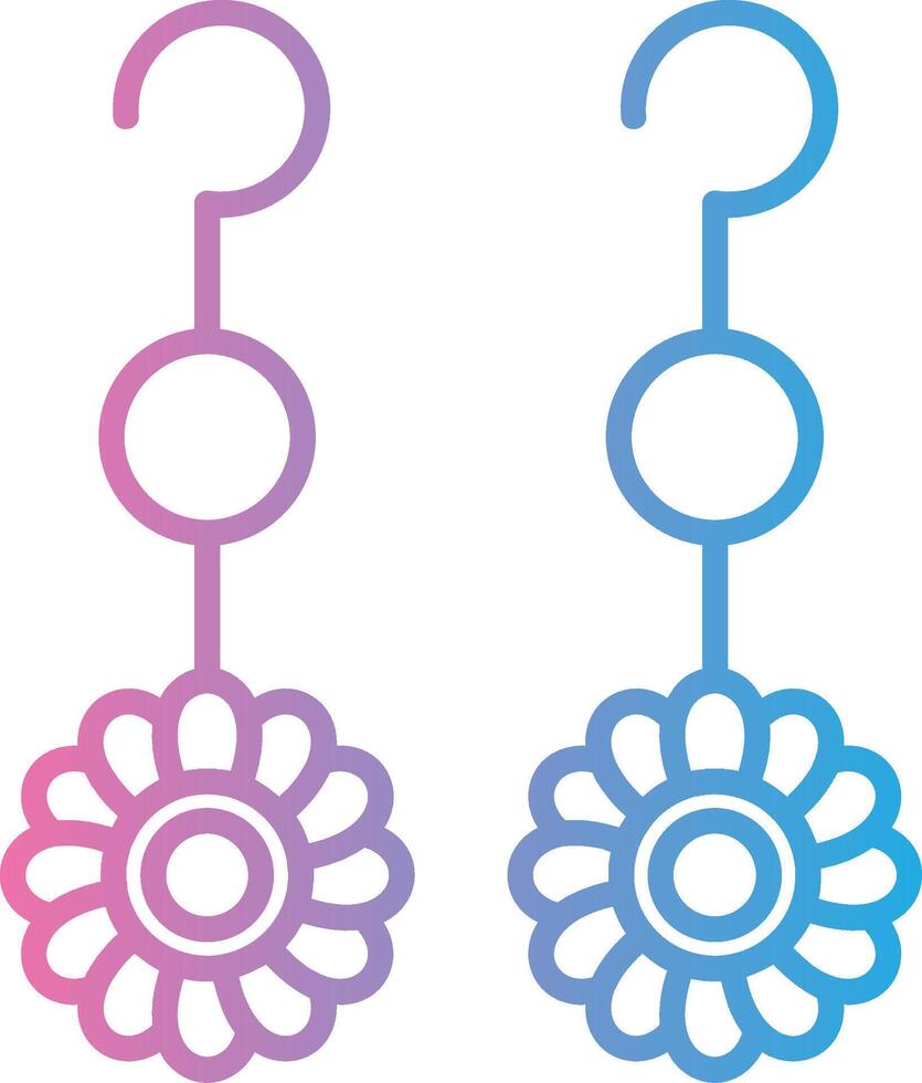Earrings Line Gradient Icon Design vector