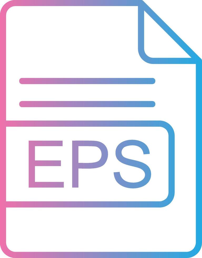 EPS File Format Line Gradient Icon Design vector