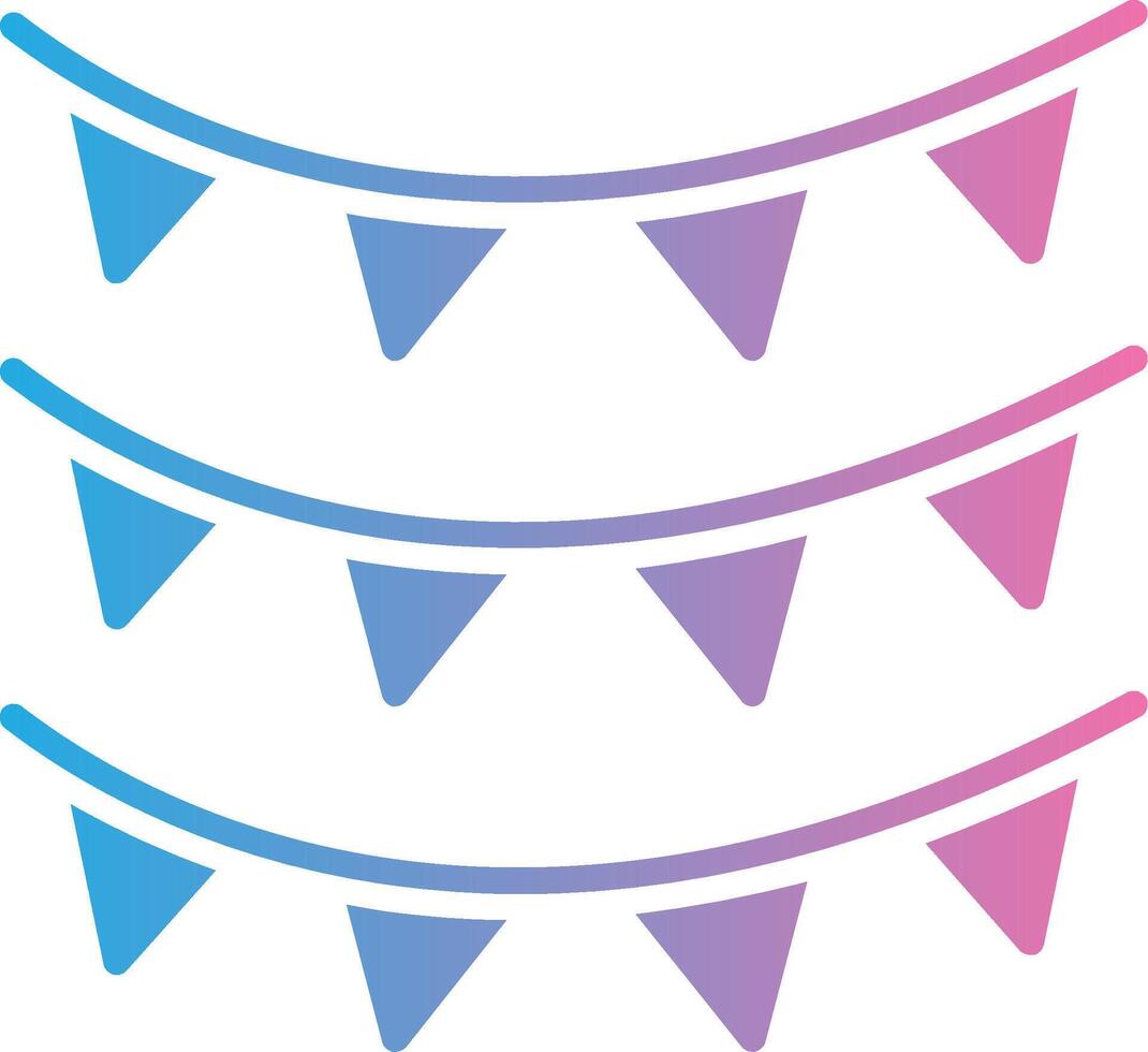 Bunting Glyph Gradient Icon Design vector