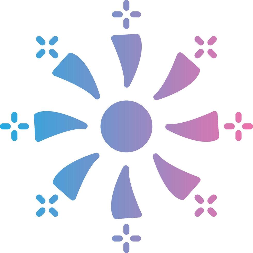 Firework Glyph Gradient Icon Design vector
