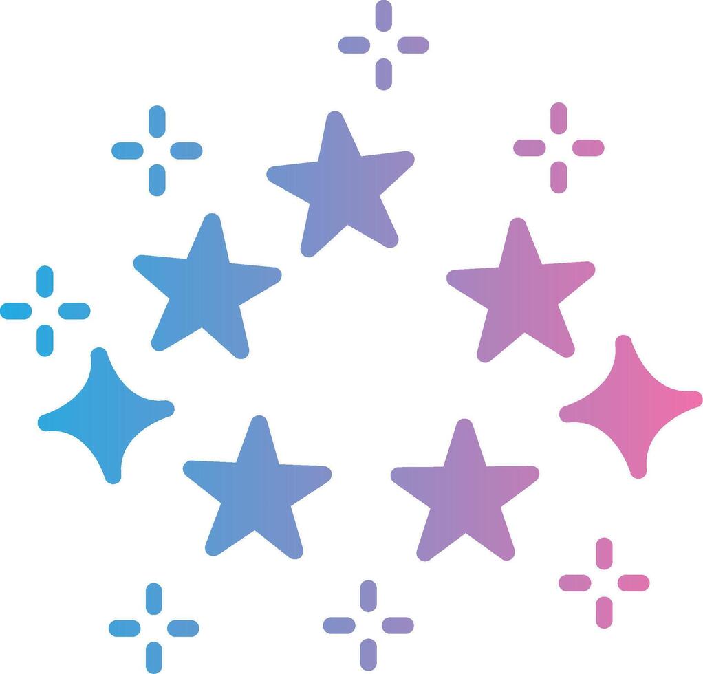 Stars Glyph Gradient Icon Design vector