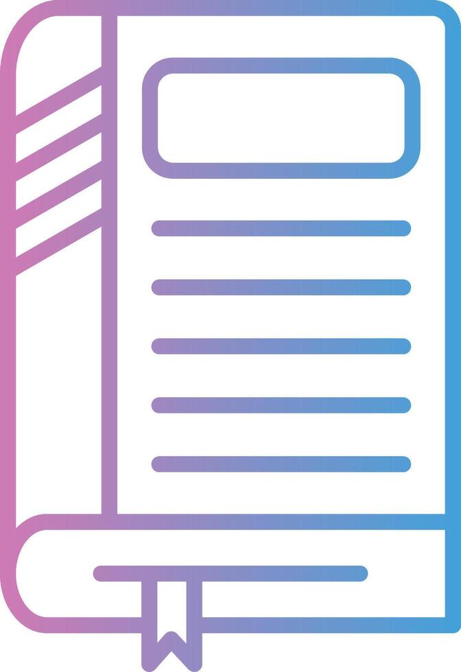 Book Line Gradient Icon Design vector